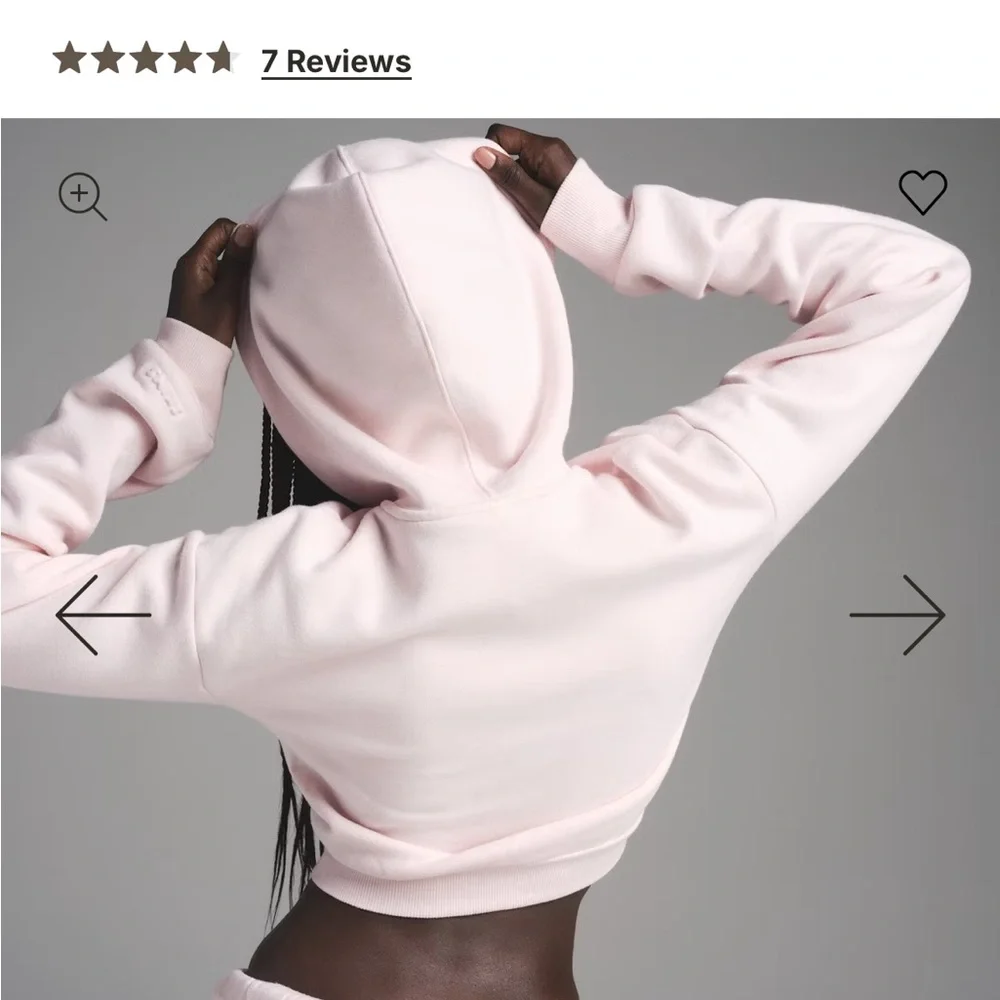 SKIMS Cotton Fleece Pullover Hoodie- Light Pink NWT ๐ - Picture 11 of 16